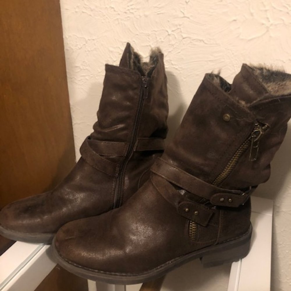 Carlos Santana Motorcycle Boots, 9.5, Brown